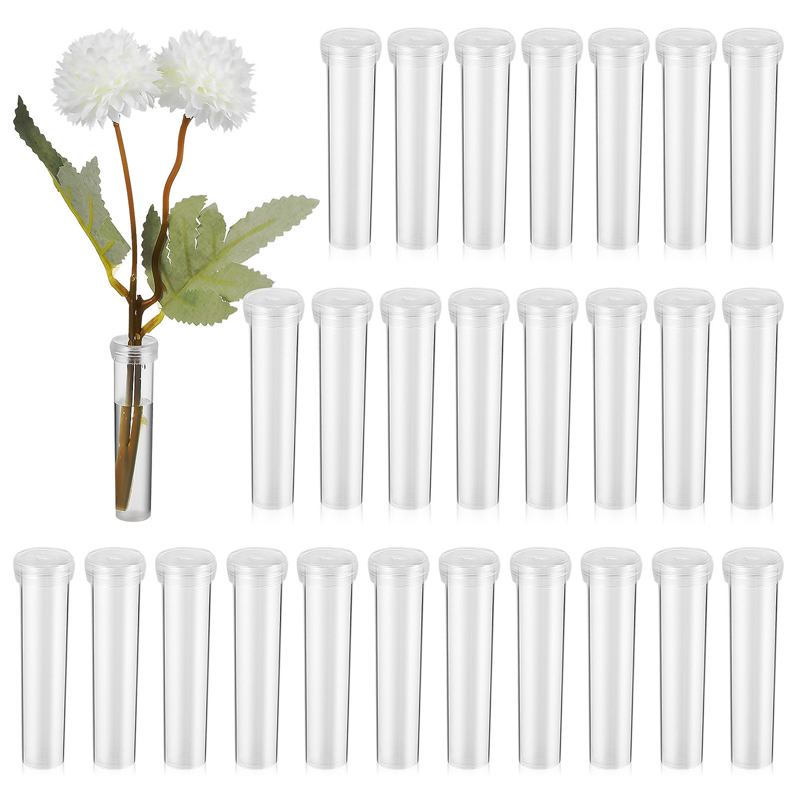 Anda Florist Supply - 100Pcs Flower Water Tubes Fresh Nutrient