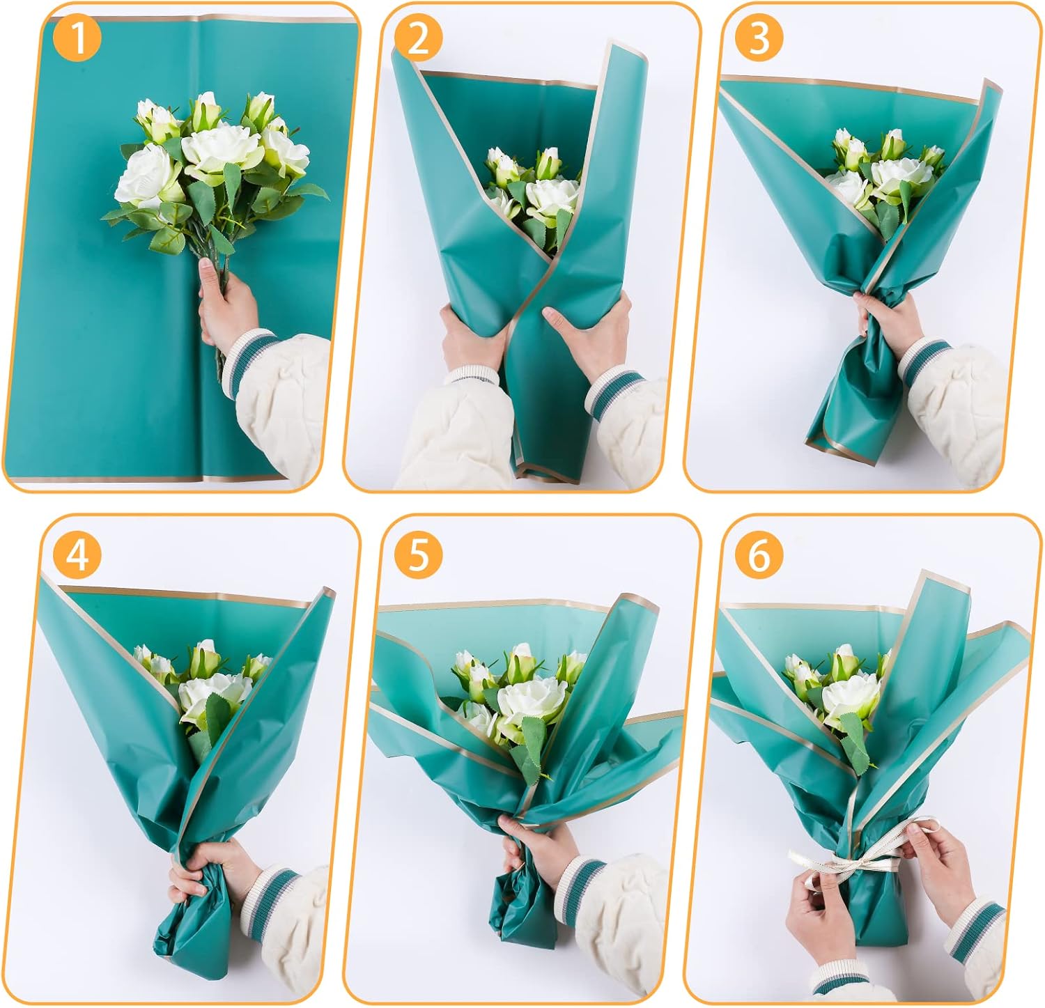 10 Sheets 8colors Flower Bouqu - Florist Supply Paper ulasan dan harga