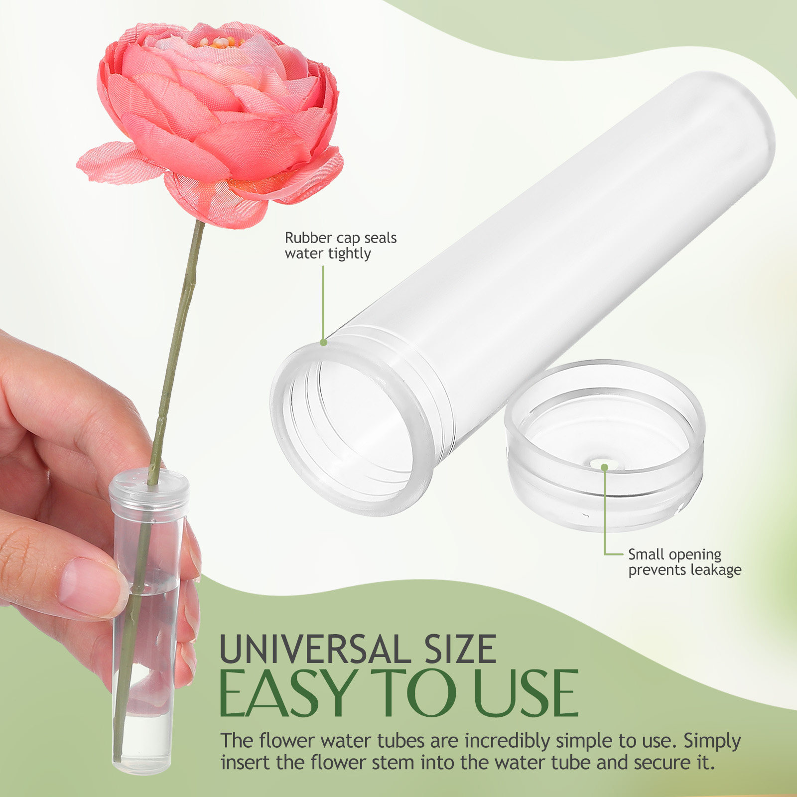 100Pcs Flower Water Tubes Fres - Anda Florist Supply ulasan dan harga