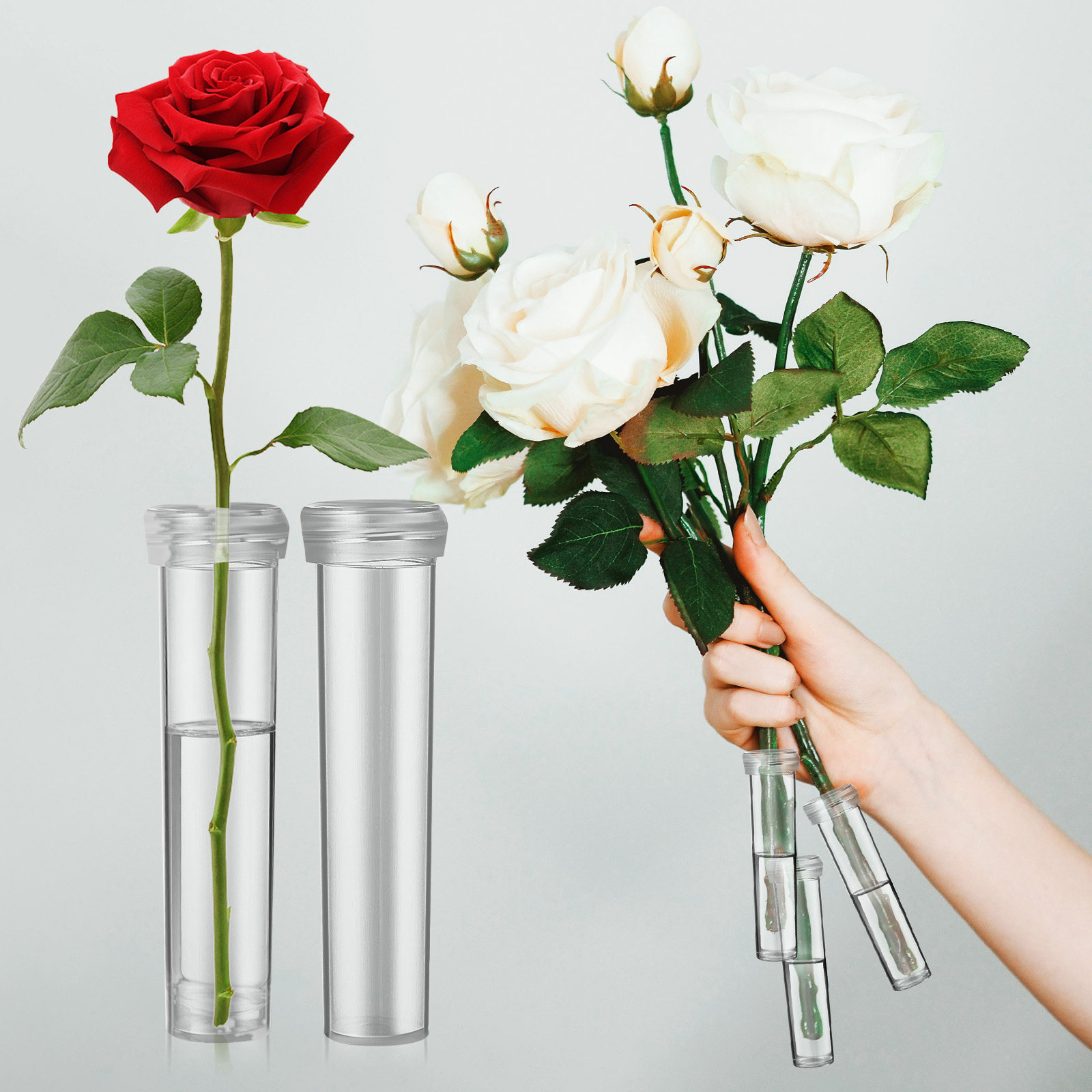 100Pcs Flower Water Tubes Fres - Anda Florist Supply ulasan dan harga