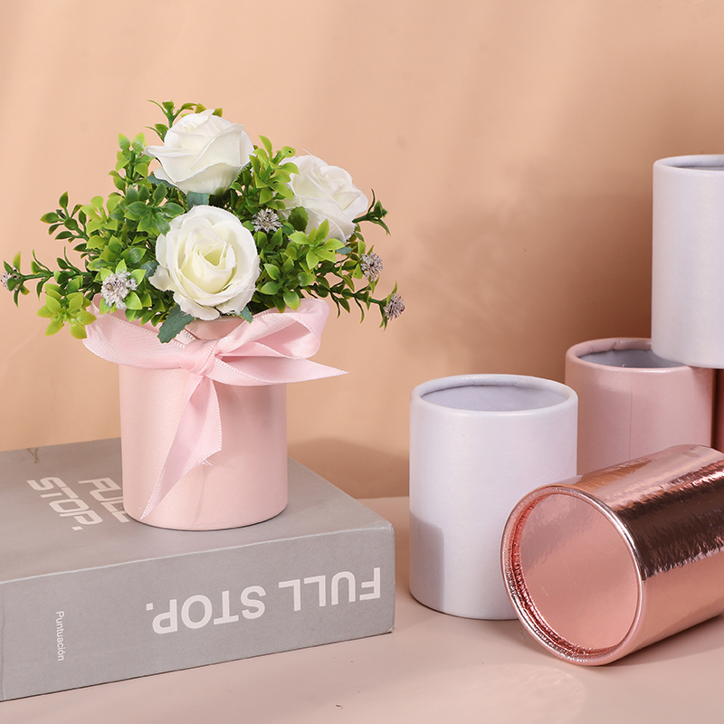 4pcs Mini Round Flower Box Gif - Florist Supply Paper ulasan dan harga
