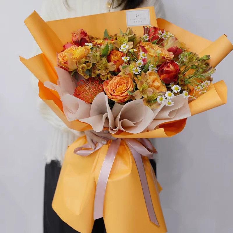 Korean Style Solid Color Paper - Florist Supply Paper ulasan dan harga