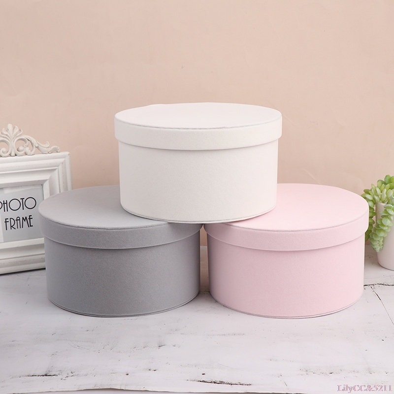Velvet Round Flowers Box Gift  - Anda Florist Supply ulasan dan harga