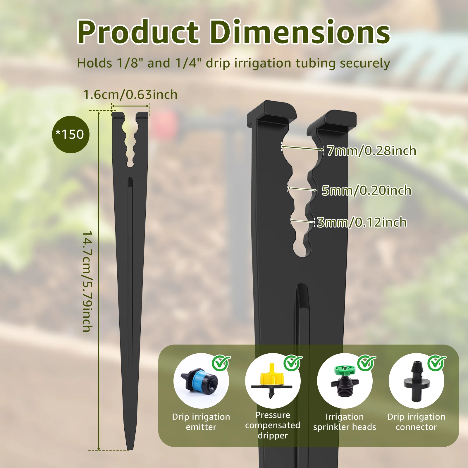 1/4 Drip Irrigation Stakes 5.7 - Florist Supp ulasan dan harga