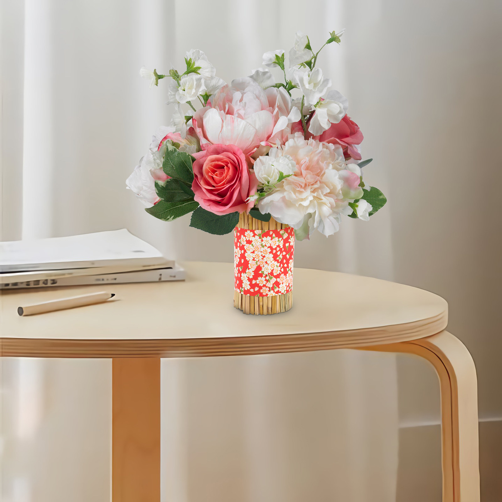 Straw Craft Decorative Vase Dr - Anda Florist Supply ulasan dan harga